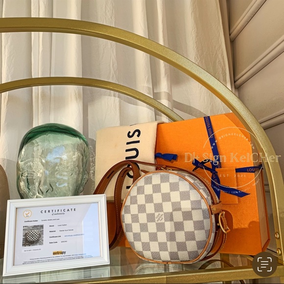 Louis Vuitton Boite Chapeau Souple PM in Damier Azur Canvas - Picture 6 of 16